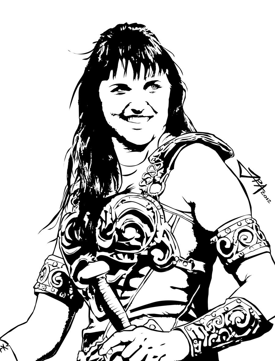 xena coloring pages - photo #15
