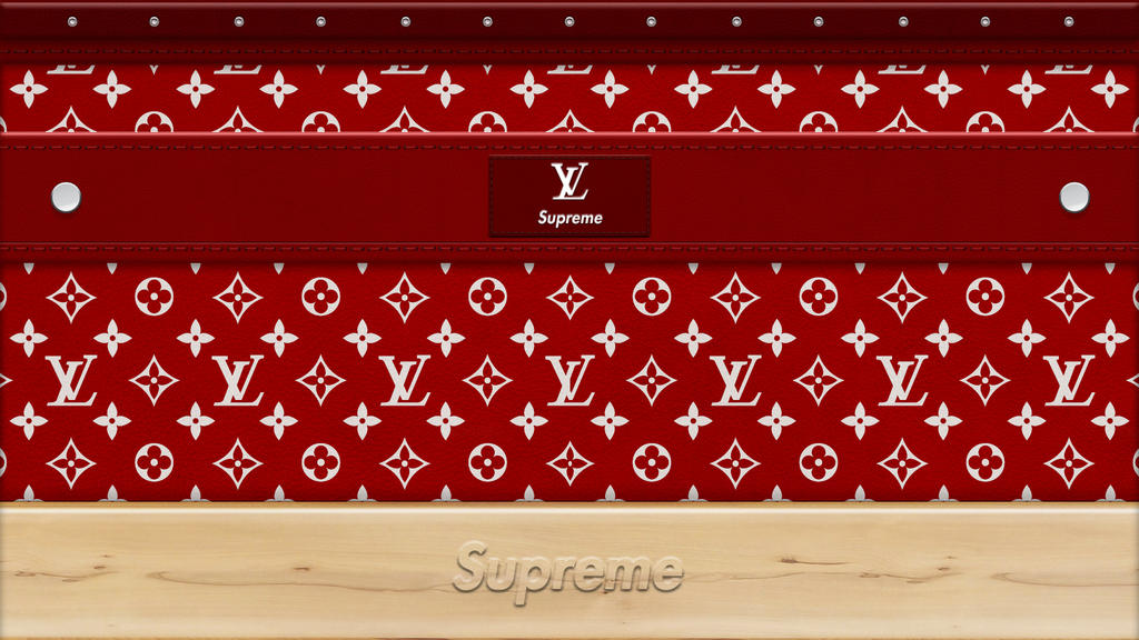 red supreme louis vuitton wallpaper