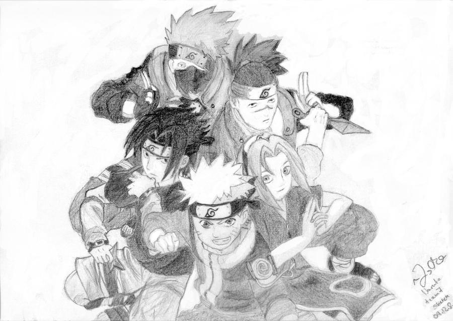 naruto team seven coloring pages - photo #37