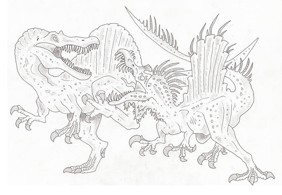 mad spinosaurus coloring pages - photo #23