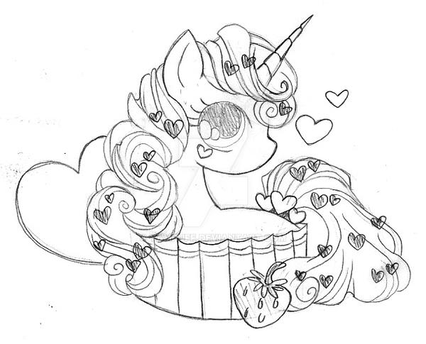 yampuff christmas pony cupcake coloring pages - photo #3