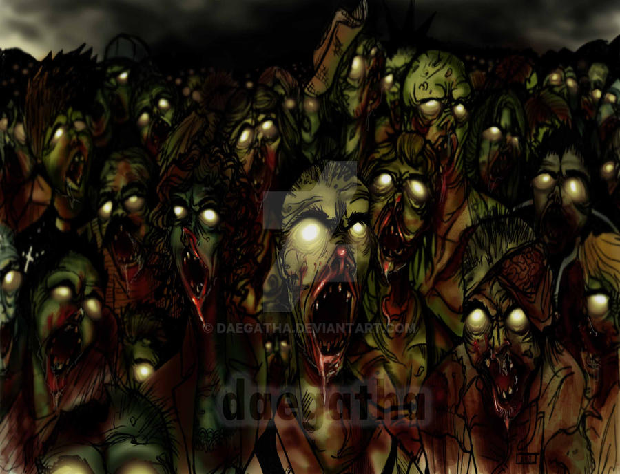 zombie horde clipart - photo #27