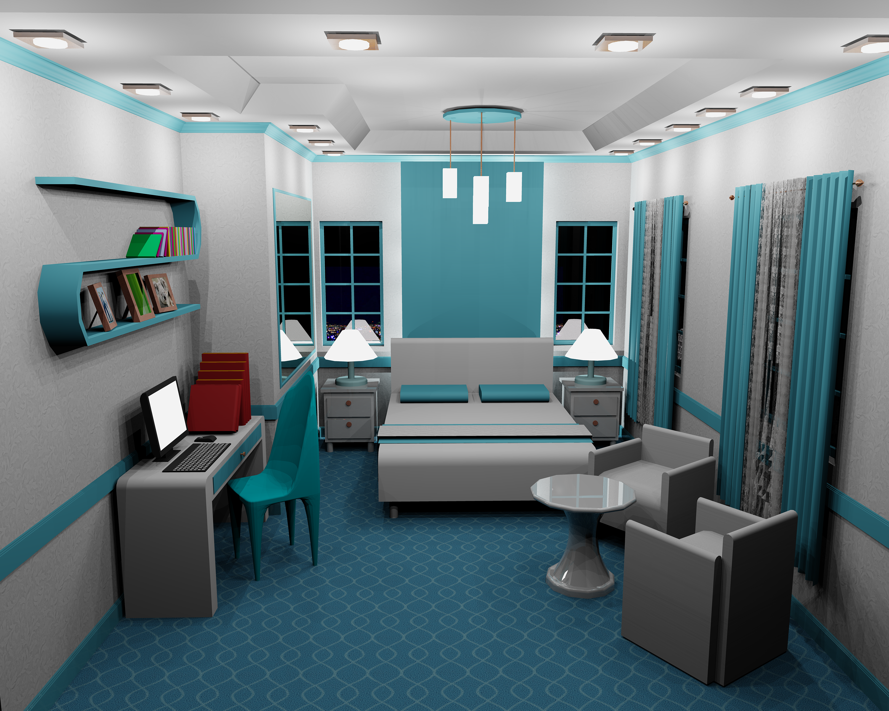 3D Interior design using AutoCAD by IamHulyeta on DeviantArt