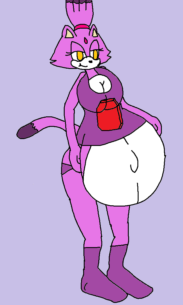 :OLD ART N.2: Pregnant Blaze The Cat by Ant-D on DeviantArt
