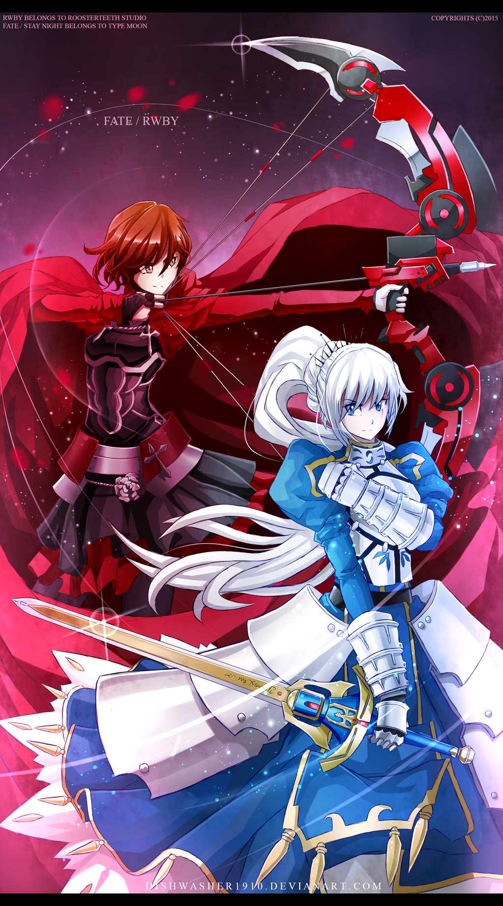Fate/Stay Night x RWBY : White Saber/Red Archer by dishwasher1910 on