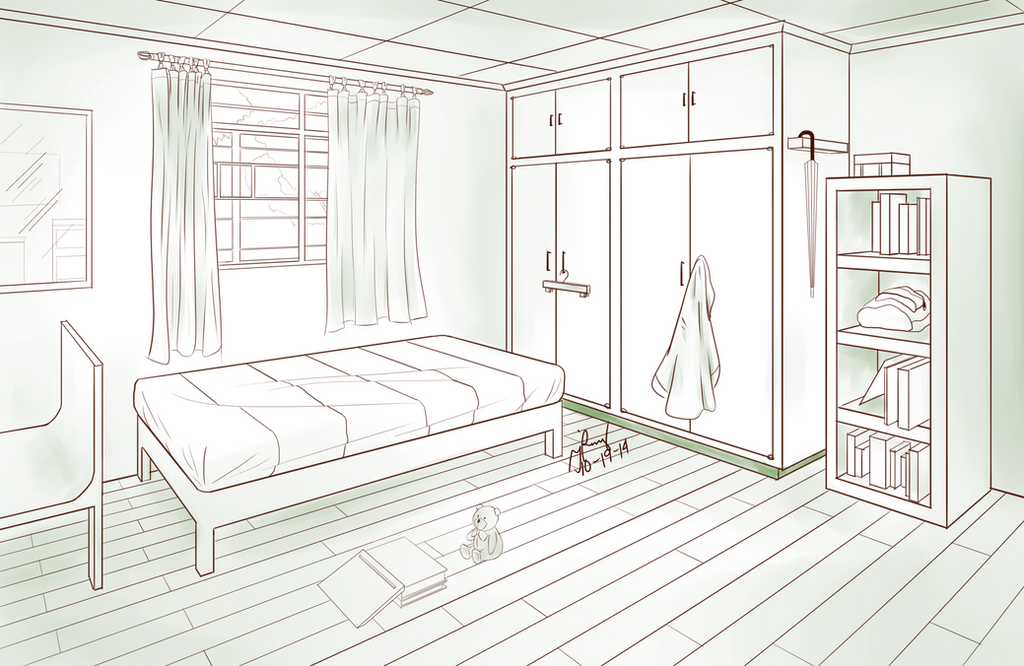 Bedroom Two Point Perspective By Pixelizedfate On Deviantart