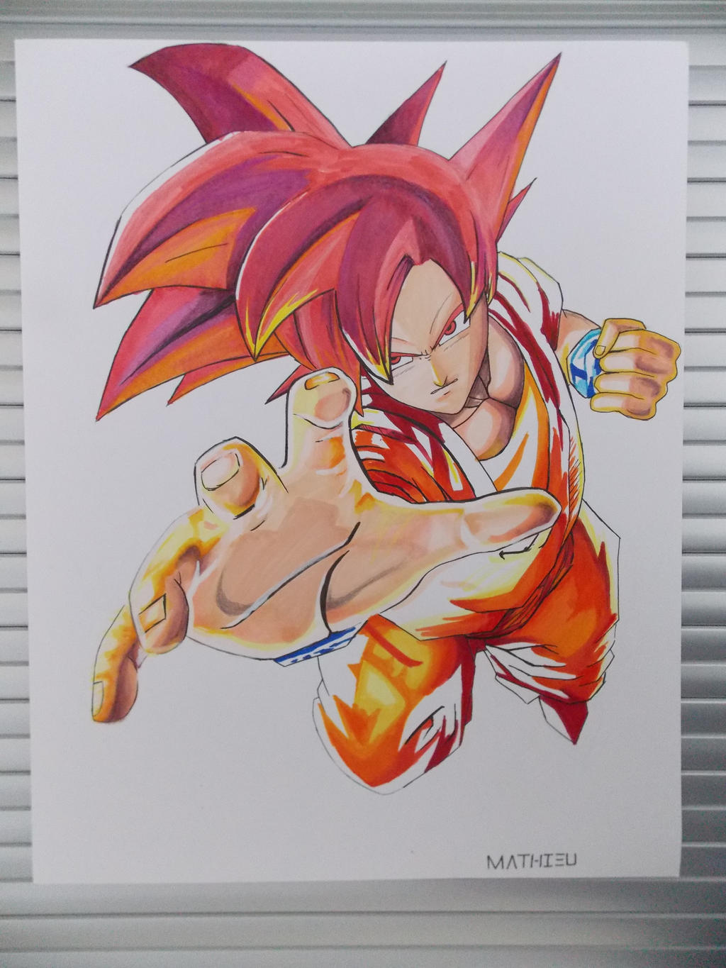 Goku Super Saiyan God drawing ( Complete ) by ...