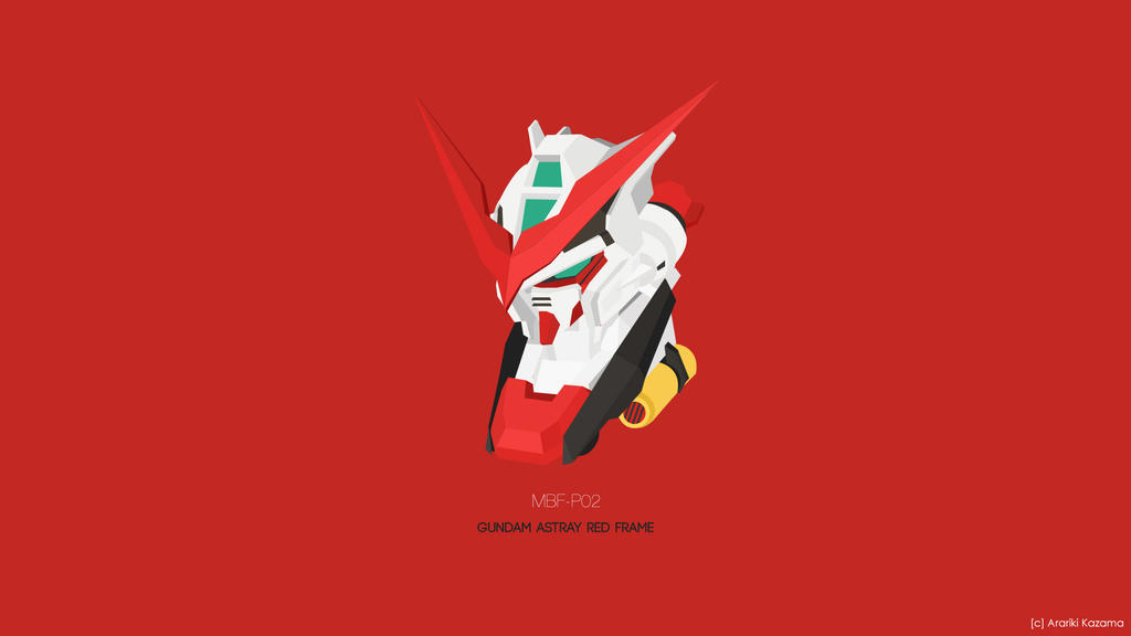 MBF-P02 Astray Red Frame Gundam Head Minimalist by arariki on DeviantArt