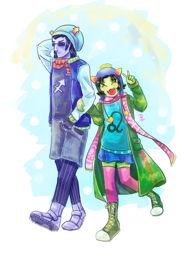 Equius and Nepeta by zzpopzz on DeviantArt